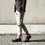 INCOTEX SLACKS（インコテックススラックス） 1ST603 SLIM FIT(スリムフィット) G.D. STRETCH GABCHINO ガーメントダイ ストレッチ コットントラウザー チノパンツ GREGE (グレージュ・425) 2017 春夏新作のイメージ