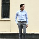 ALESSANDRO GHERARDI (アレッサンドロゲラルディ) Dress Shirts カッタウェイ コットンブロード ドレスシャツ BLUE (ブルー・611) made in italy(イタリア製) 2017 春夏新作のイメージ