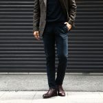 【INCOTEX SLACKS // インコテックススラックス】1ST603 SLIM FIT スリムフィット TRICOCHINO STRETCH ガーメントダイ  ストレッチ コットントラウザー チノパンツ NAVY (ネイビー・825) 2017 秋冬新作のイメージ