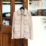 Radice (ラディーチェ) M-65 Suede Leather Jacket スエードラムナッパレザー ミリタリージャケット GRIGIO (ベージュ) MADE IN ITALY (イタリア製) 2017 秋冬新作のイメージ