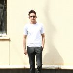 JOHN SMEDLEY (ジョンスメドレー) BELDEN (ベルデン) SEA ISLAND COTTON (シーアイランドコットン) ショートスリーブ コットンニット Tシャツ WHITE (ホワイト) Made in England (イギリス製) 2018 春夏新作のイメージ