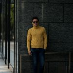 Settefili Cashmere (セッテフィーリ カシミア) Dolcevita Treccia Corona (カシミア タートルネック セーター) ローゲージ カシミア ニット セーター MUSTARD (マスタード・CG102) made in italy (イタリア製) 2018 秋冬新作のイメージ