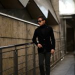 LARDINI (ラルディーニ) Milano Rib Knit Jacket (ミラノリブ ニット ジャケット) コットン ミラノリブ 2B ニットジャケット BLACK (ブラック・999) Made in italy (イタリア製) 2019 春夏新作のイメージ