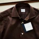 AVINO(アヴィーノ) Poplin Dress Shirts コットン ブロード ポプリン ドレスシャツ BROWN(ブラウン) made in italy (イタリア製) 2019 秋冬新作 【入荷しました】【フリー分発売開始】のイメージ