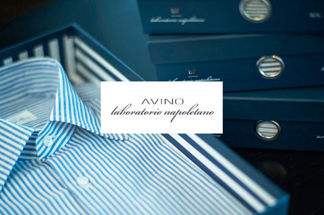 新品格安AVINO Laboratorio Napoletano アヴィーノ38ラボラトリオナポレターノ イタリア製　ブロードブルーシャツ　エレガントシャツ Mサイズ