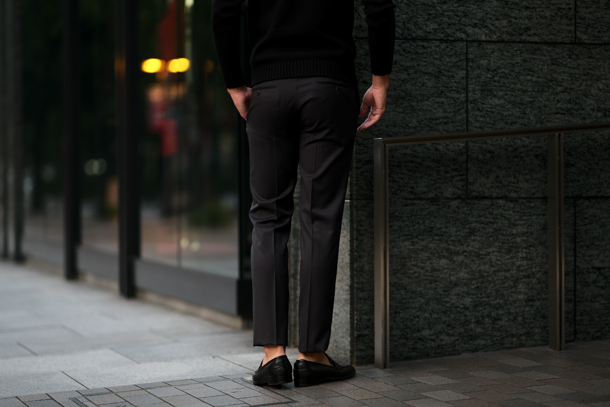 INCOTEX (インコテックス) N35 SLIM FIT (1NT035) SUPER 100’S WOOLLEN TWILL サージウール スラックス CHACOAL GRAY (チャコールグレー・930) 2019 秋冬新作  愛知 名古屋 altoediritto アルトエデリット