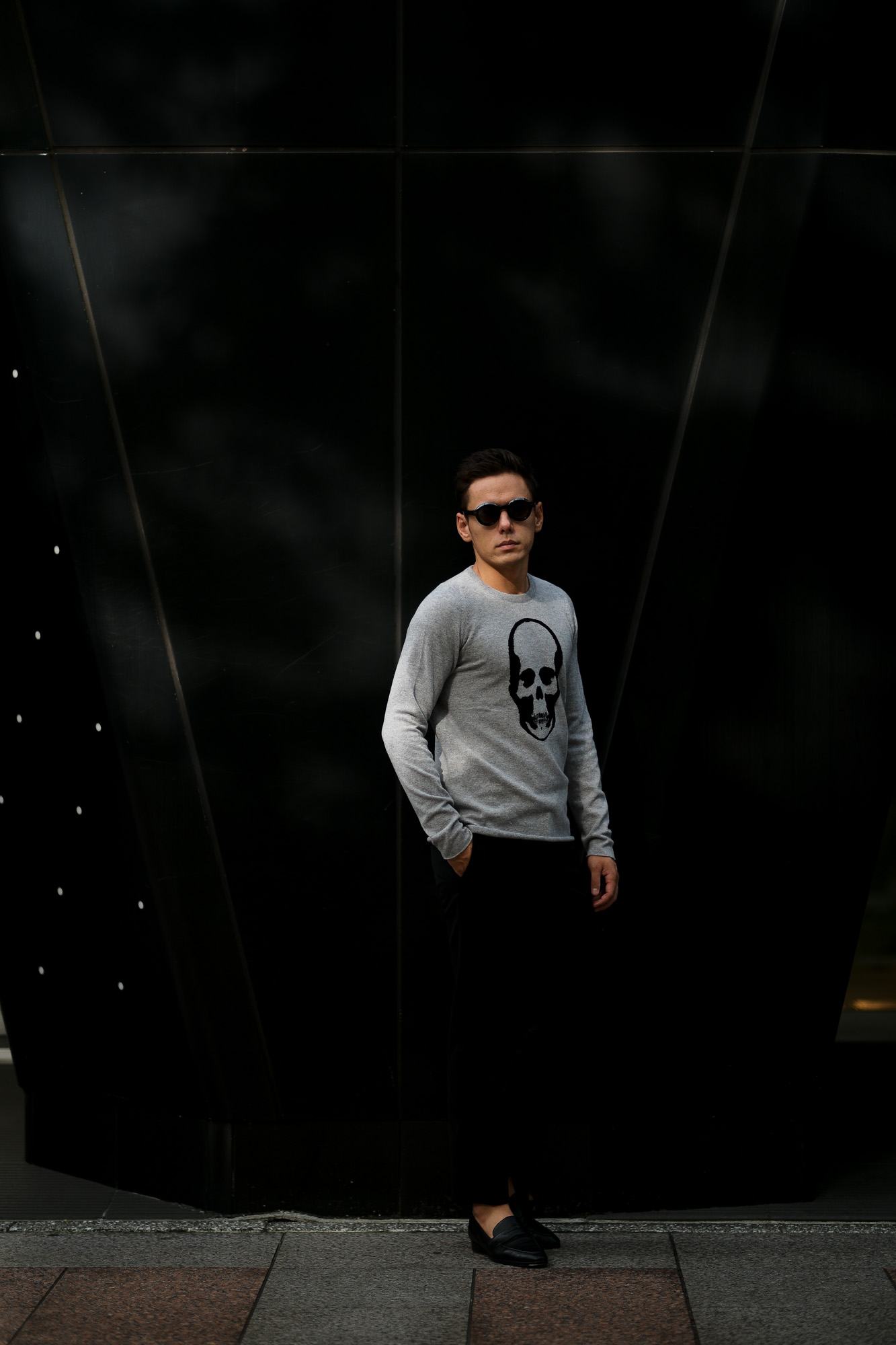 lucien pellat-finet (ルシアン ペラフィネ) Skull Cashmere Sweater ...