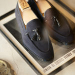 ENZO BONAFE(エンツォボナフェ) ART. EB-07 Tassel Loafer タッセルローファー SUPERBUCK スーパーバック スエードレザー ドレスシューズ ローファー BALTIC(ネイビー) made in italy (イタリア製) 2020のイメージ