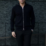 MANRICO CASHMERE(マンリコカシミア) “Super Cashmere” Zip Up Cardigan M040 0003 スーパーカシミヤ ジップアップカーディガン BLACK(ブラック),SNOW WHITE(スノーホワイト),DRESS BLUES(ドレスブルー),ROYAL BLUE(ロイヤルブルー),SABLE(グレージュ),GREY STONE(ダークグレー),AZTEC(ブラウン),CAMEL(キャメル),KOMBU GREEN(グリーン),YELLOW(イエロー),GRENADINE(オレンジ),HIGH RISK RED(ハイリスクレッド) MADE IN ITALY(イタリア製) 2020AWのイメージ