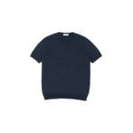 Gran Sasso (グランサッソ) Silk Knit T-shirt (シルクニット Tシャツ) SETA (シルク 100%) ショートスリーブ シルク ニット Tシャツ NAVY (ネイビー・597) made in italy (イタリア製) 2020 春夏新作  【入荷しました】【フリー分発売開始】のイメージ