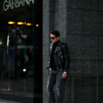 CELINE (セリーヌ) CLASSIC BIKER CALF SKIN (クラシックバイカー カーフスキン) カーフレザー ダブル ライダース ジャケット BLACK (ブラック) Made in italy (イタリア製) 2020 秋冬新作のイメージ