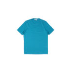 Gran Sasso (グランサッソ) Crew Neck T-shirt (クルーネック Tシャツ) Mercerised Cotton マーセライズドコットン Tシャツ TURQUOISE (ターコイズ・546)　made in italy (イタリア製) 2021春夏新作のイメージ