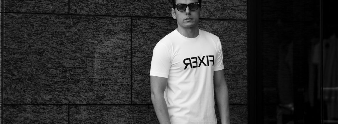 FIXER (フィクサー) FTS-03 Reverse Print Crew Neck T-shirt リバース ...