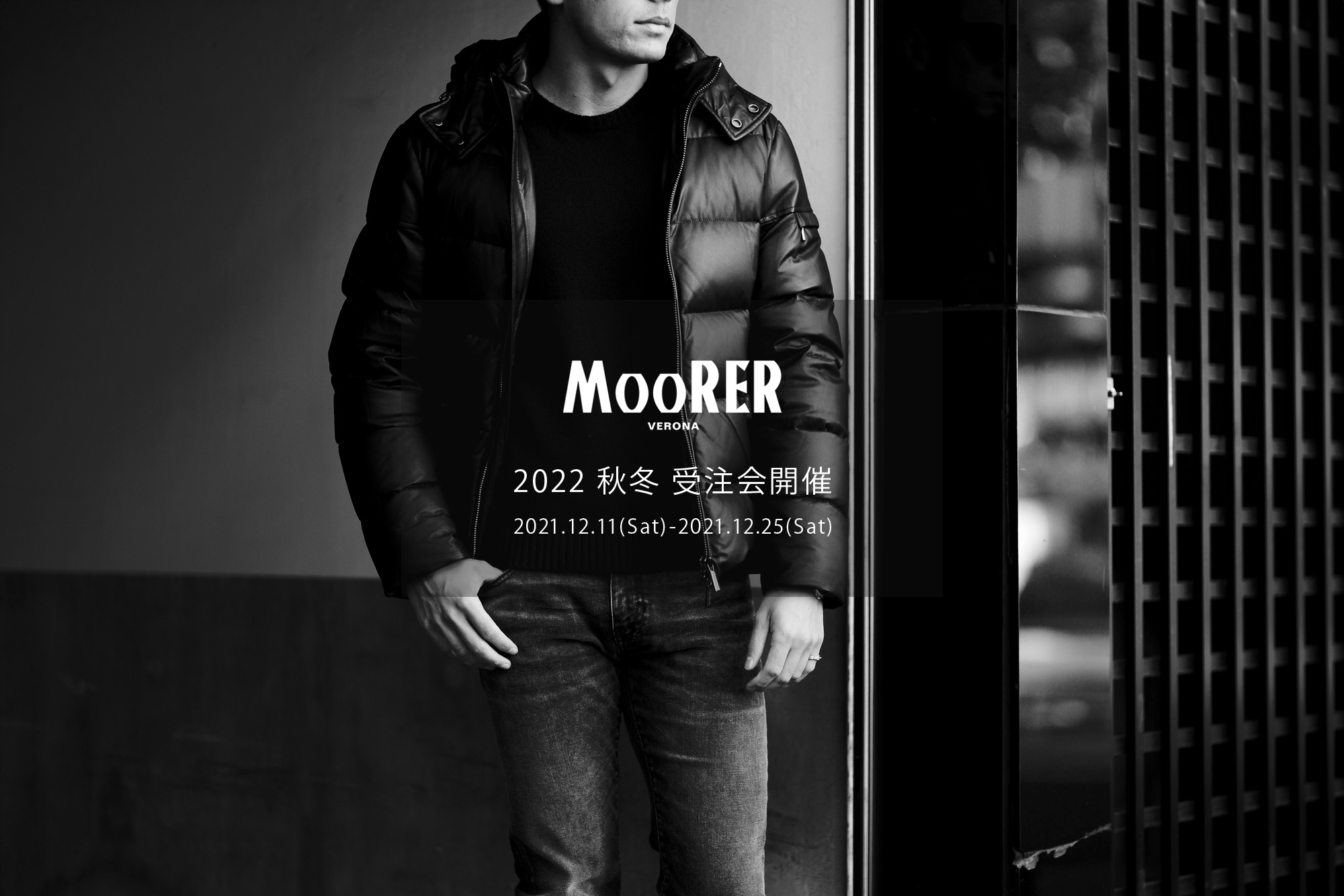 MOORER “BRET-PE” Leather Down Jacket 2022AW /// NERO