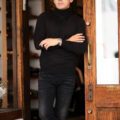 FEDELI (フェデリ) Silk Cashmere Turtle Neck Sweater シルクカシミア タートルネック セーター BLACK (ブラック・9) made in italy (イタリア製) 2023秋冬新作のイメージ