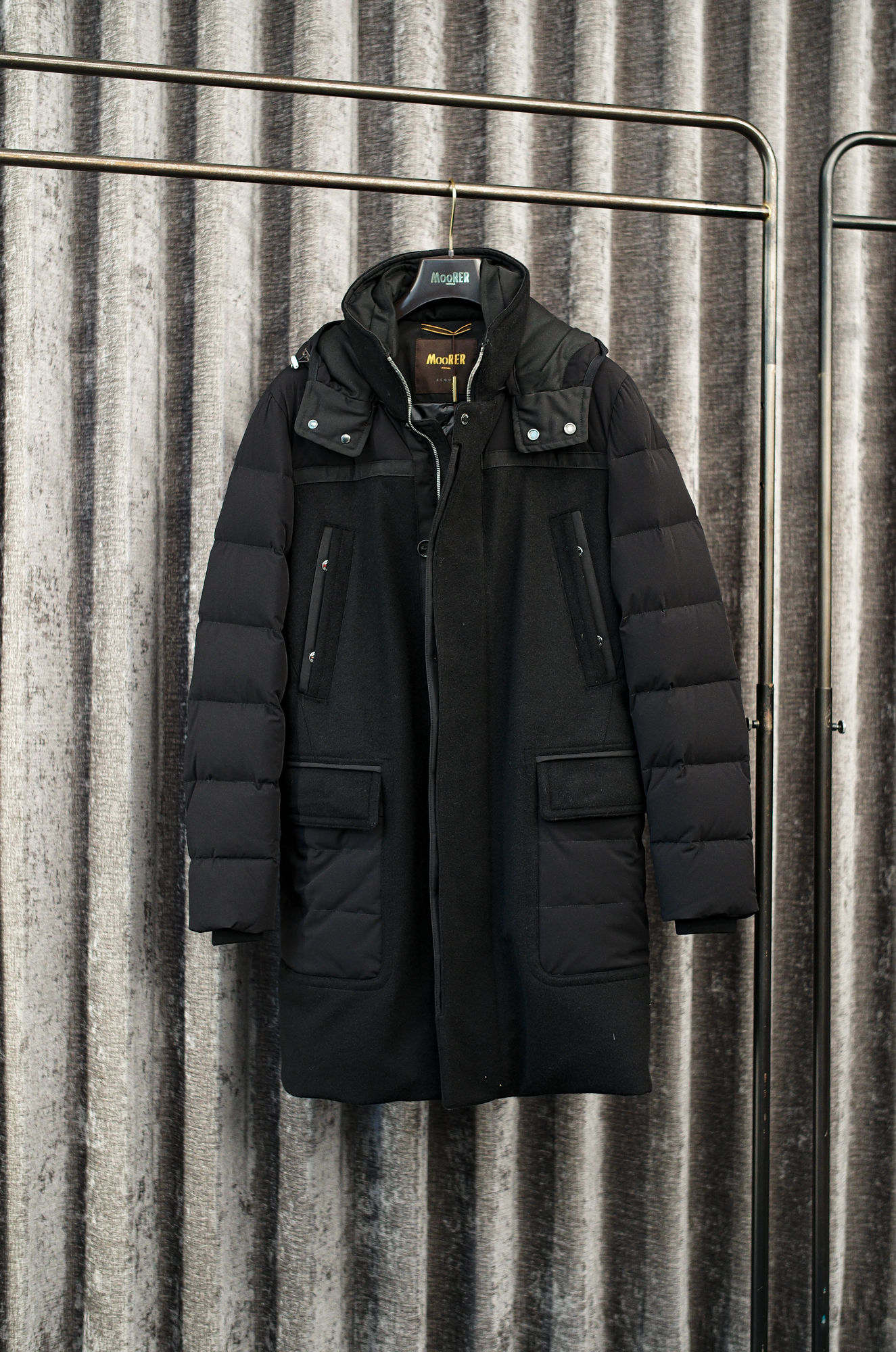 MOORER DANNY-LEN Stretch Nylon Down Coat NERO 2024秋冬 【ご予約