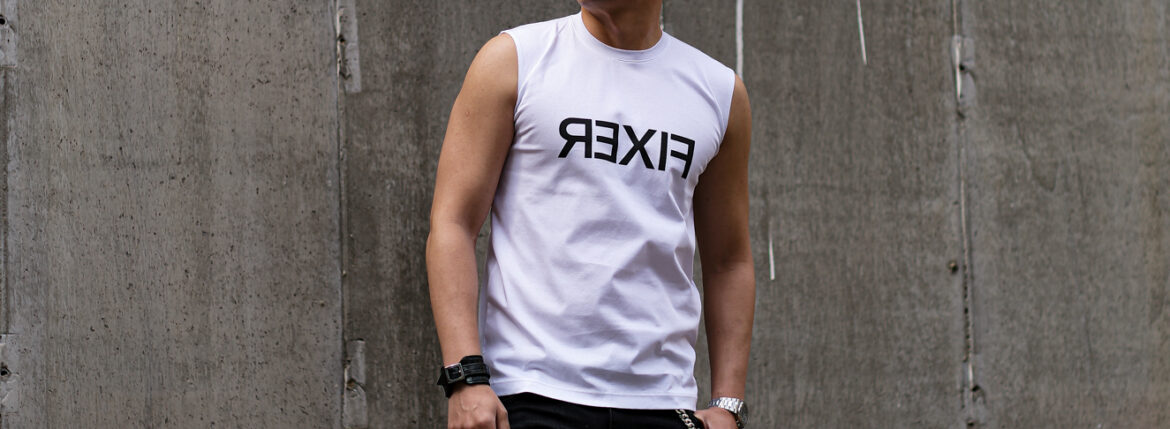 FIXER (フィクサー) FNS-01 Reverse Print Sleeveless T-shirt リバースプリントスリーブレス Tシャツ WHITE (ホワイト)【ご予約開始】【2024.5.10(Fri)～2024.5.26(Sun)】のイメージ