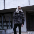 ISAMU KATAYAMA BACKLASH “2121-01” NORTH MAN RABBIT FUR STRETCH KNIT HOODIE MIX 2024秋冬 【ご予約受付中】のイメージ