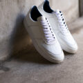 WH WHA-1900 New Vodka Leather SNEAKERS WHITE × NAVY 2024SS【Size 8】のイメージ