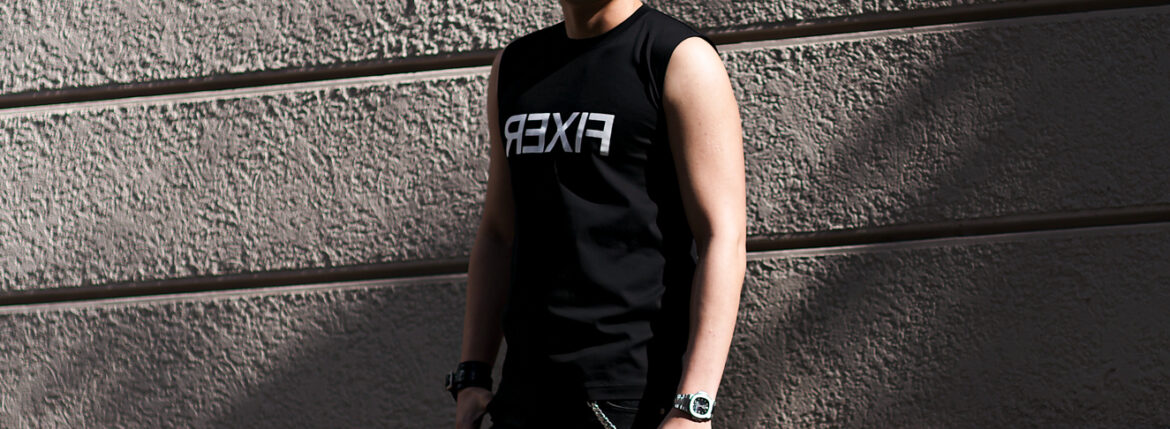 FIXER (フィクサー) FNS-01 Reverse Print Sleeveless T-shirt リバースプリントスリーブレス Tシャツ BLACK (ブラック)【ご予約開始】【2024.5.11(Fri)～2024.5.26(Sun)】のイメージ