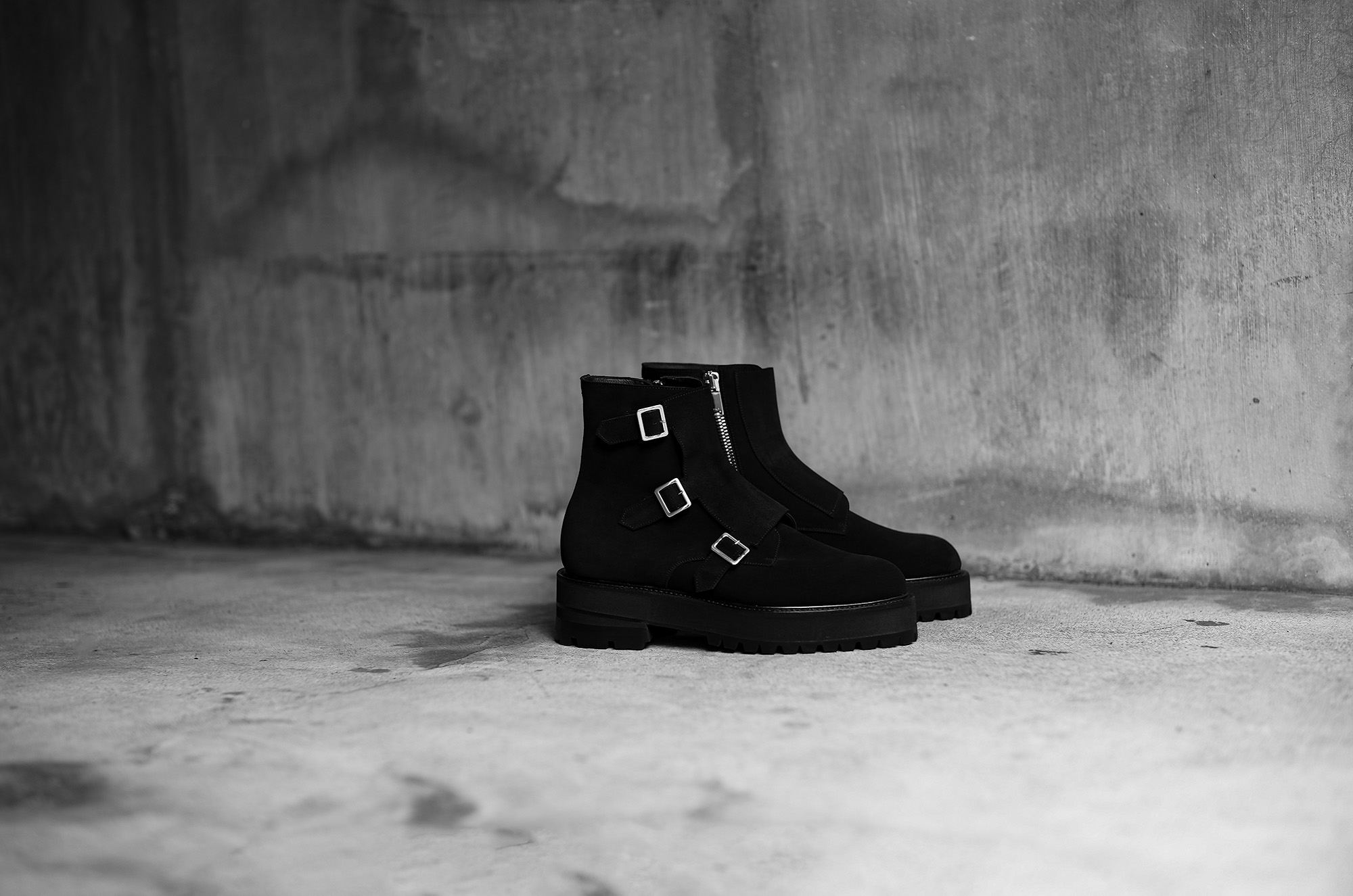 FIXER FBT-01 TRIPLE STRAP BOOTS "BLACK SUEDE" フィクサー トリプルストラップブーツ ブラック スエード 愛知 名古屋 Alto e Diritto altoediritto アルトエデリット