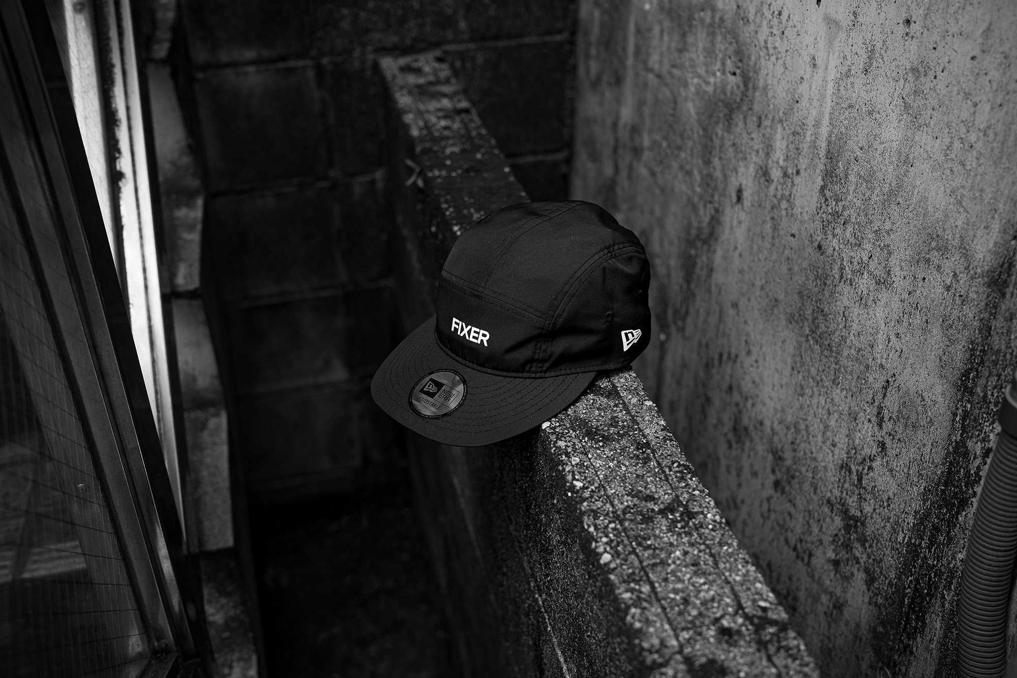 FIXER × NEW ERA "FNE-06" JET CAP BLACK × WHITE フィクサー ニューエラ ジェットキャップ ブラック ホワイト キャップ ナイロン 愛知 名古屋 Alto e Diritto altoediritto アルトエデリット