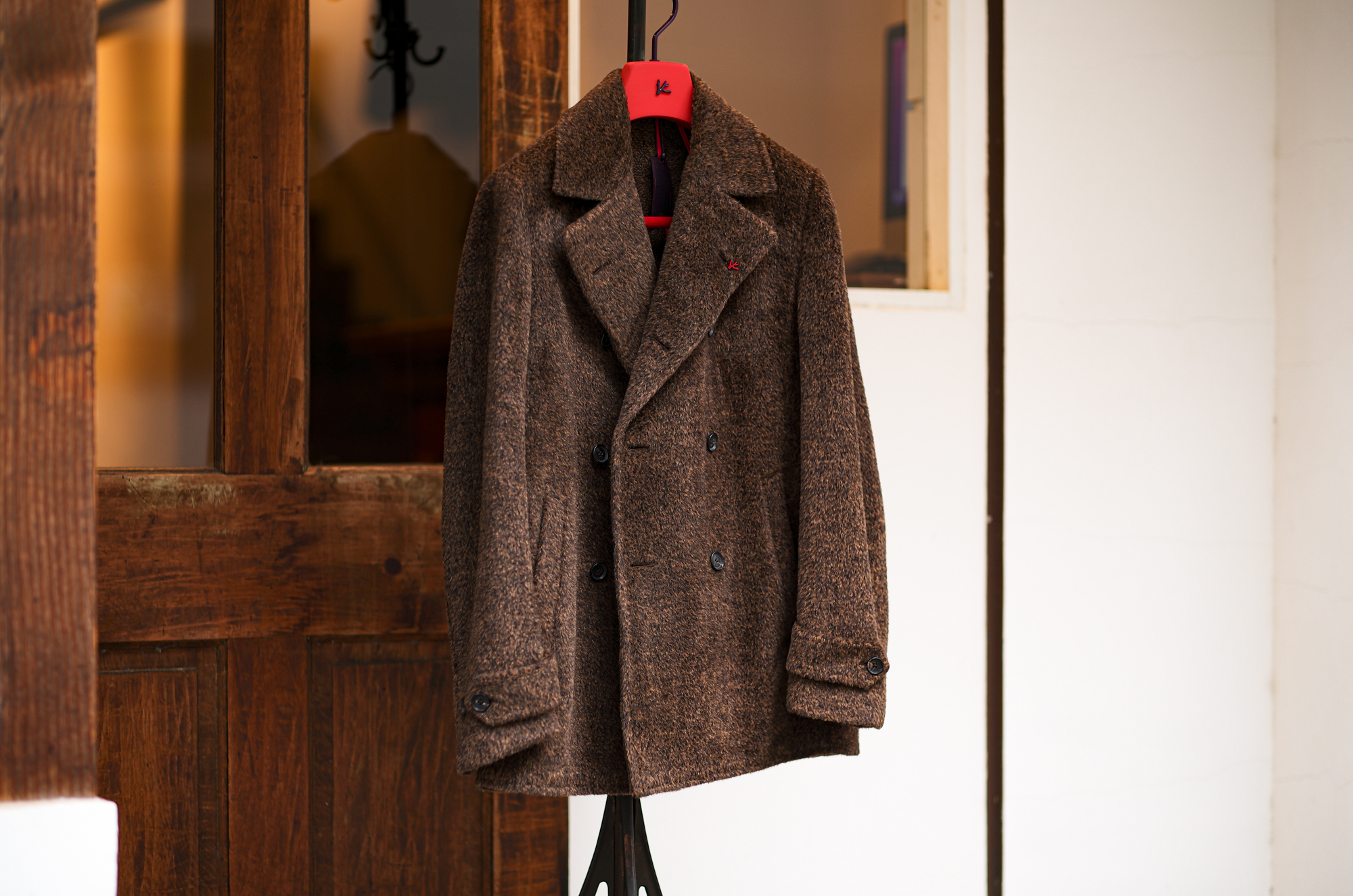 ISAIA "MADE TO MEASURE" THE PEACOAT "DORMEUIL ALPACA" LEOPARD 2024 イザイア Pコート ピーコート ドーメル アルパカ レオパード 2024年 オーダー 愛知 名古屋 Alto e Diritto altoediritto アルトエデリット