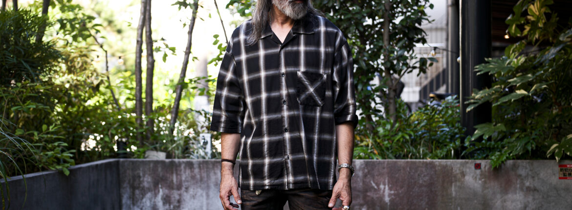 ISAMU KATAYAMA BACKLASH "2154-01" TRUE COLORS WESTERN CHECK SHIRTS BLACK 2025春夏 【ご予約開始】 イサムカタヤマバックラッシュ ウエスタン 半袖 チェックシャツ ブラック 愛知 名古屋 Alto e Diritto altoediritto アルトエデリット