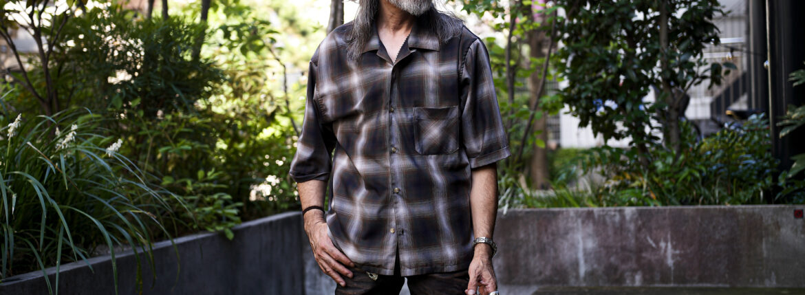 ISAMU KATAYAMA BACKLASH “2154-01” TRUE COLORS WESTERN CHECK SHIRTS DARK BROWN 2025春夏 【ご予約開始】のイメージ