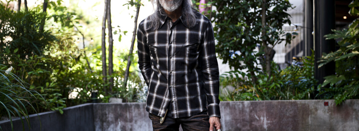 ISAMU KATAYAMA BACKLASH "2154-02" TRUE COLORS WESTERN CHECK SHIRTS BLACK 2025春夏 【ご予約開始】 イサムカタヤマバックラッシュ ウエスタン チェックシャツ ブラック 愛知 名古屋 Alto e Diritto altoediritto アルトエデリット