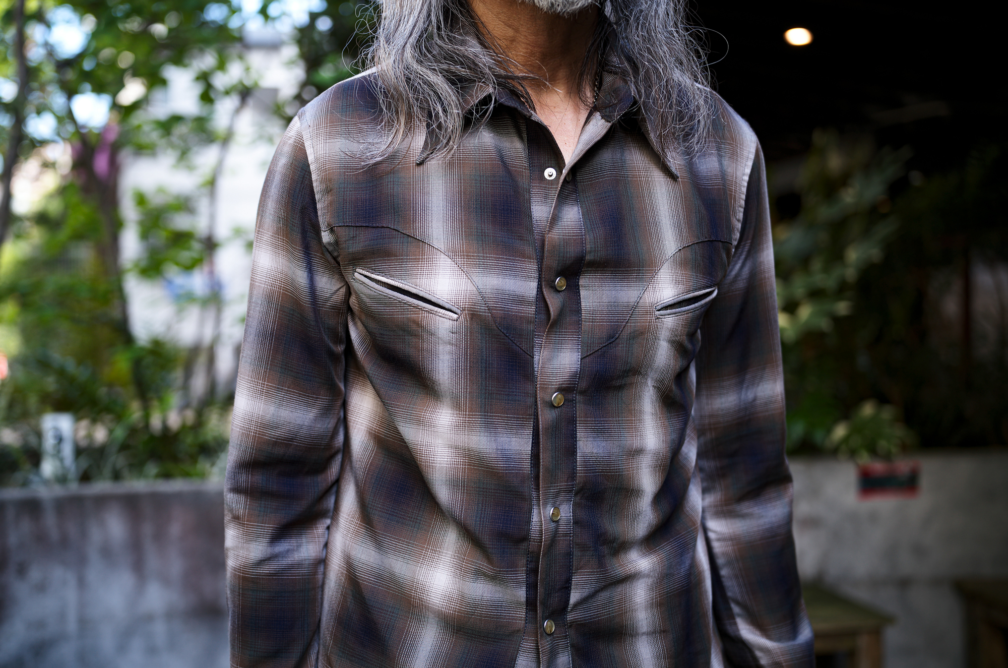 ISAMU KATAYAMA BACKLASH "2154-02" TRUE COLORS WESTERN CHECK SHIRTS DARK BROWN 2025春夏 【ご予約開始】 イサムカタヤマバックラッシュ ウエスタン チェックシャツ ブラック 愛知 名古屋 Alto e Diritto altoediritto アルトエデリット