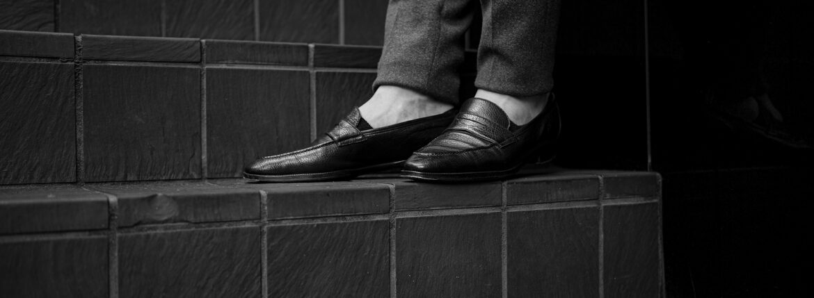 ENZO BONAFE(エンツォボナフェ) ART. EB-08 Coin Loafer コインローファー LAMA LEATHER ラマレザー ドレスシューズ ローファー NERO(ブラック) made in italy (イタリア製) 2024春夏新作 愛知 名古屋 enzobonafe エンツォボナフェ eb08 ローファー