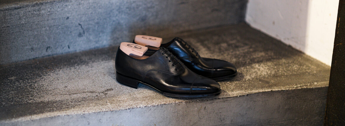 ENZO BONAFE "ART.EB-11" CAP TOE SHOES VITTELO NERO 2024 エンツォボナフェ キャップトゥーシューズ ヴィッテロ ブラック 愛知 名古屋 Alto e Diritto altoediritto アルトエデリット オーダー会 受注会 ドレスシューズ