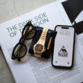 FIXER × CASABLANCA SPECTACLES “STIFF” 18K GOLD MATTE BLACK /// Georges de Patricia “Cloud Crocodile” 18K GOLD /// PATEK PHILIPPE Nautilus “5711/1R” /// FIXER iPhone 14Pro “Crocodile Case”のイメージ