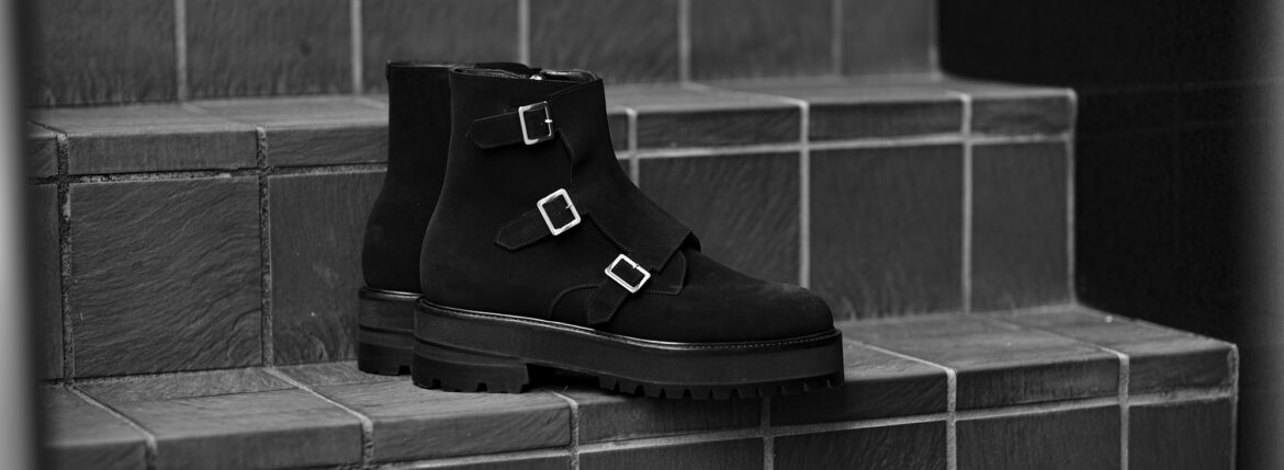 FIXER (フィクサー) FBT-01 TRIPLE STRAP BOOTS トリプルストラップブーツ BLACK SUEDE (ブラックスエード) 愛知 名古屋 Alto e Diritto altoediritto アルトエデリット レザーブーツ