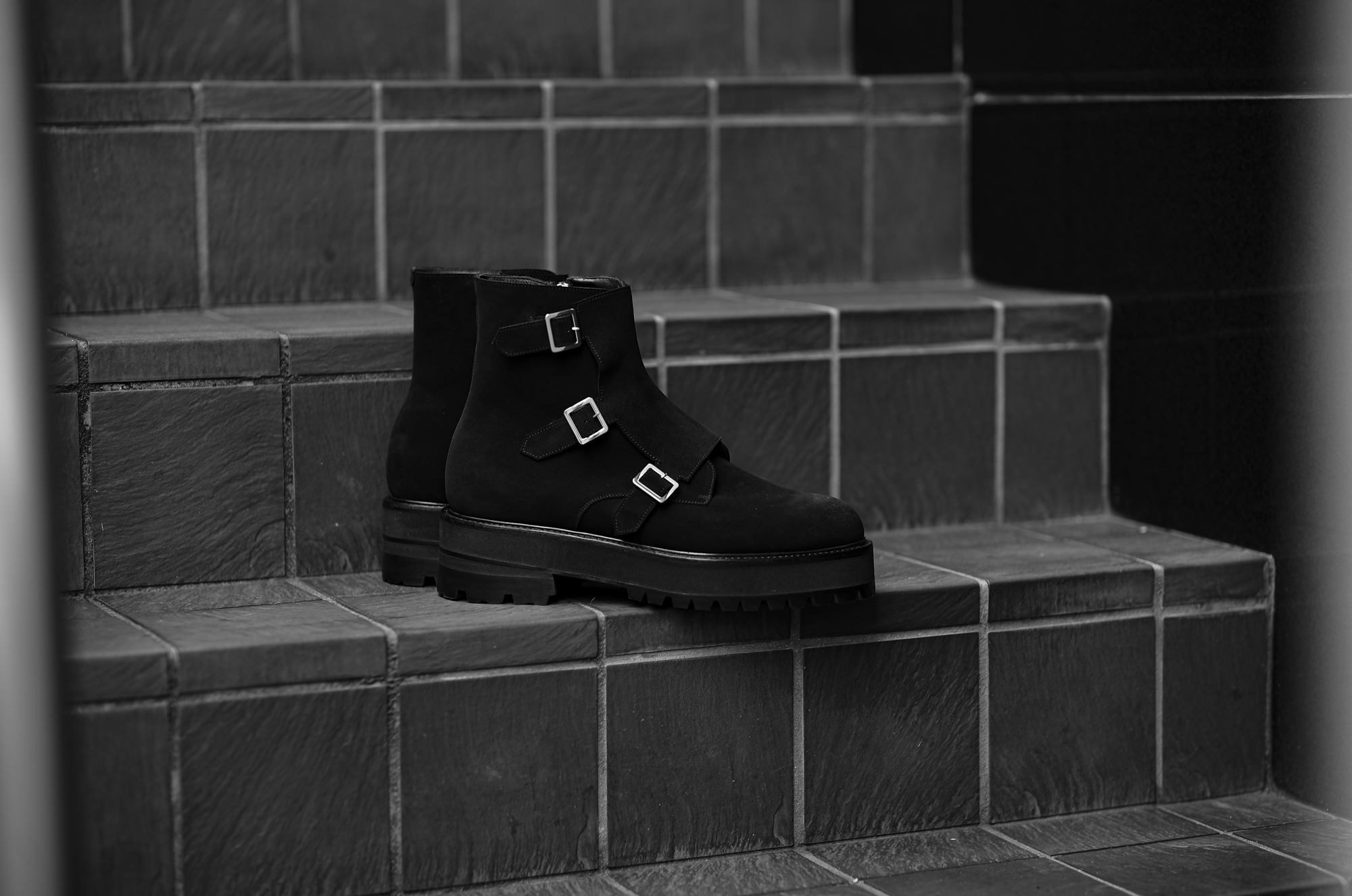 FIXER FBT-01 TRIPLE STRAP BOOTS BLACK SUEDE フィクサー トリプルストラップブーツ ブラック スエード 愛知 名古屋 Alto e Diritto altoediritto アルトエデリット