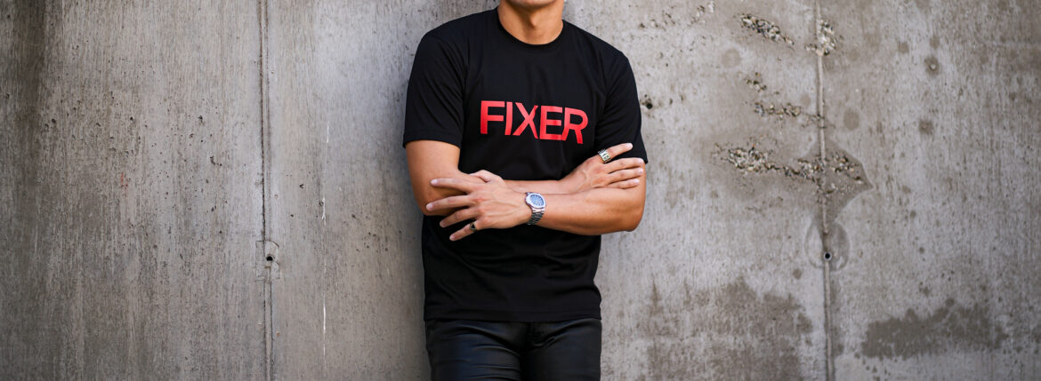 FIXER (フィクサー) FTS-02 FIXER Print Crew Neck T-shirt プリント Tシャツ BLACK × RED (ブラック×レッド) 【ご予約開始】【2024.8.25(Sun)～2023.9.08(Sun)】 愛知 名古屋 Alto e Diritto altoediritto アルトエデリット