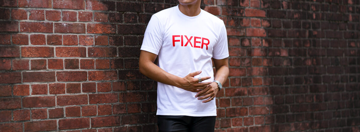 FIXER (フィクサー) FTS-02 FIXER Print Crew Neck T-shirt プリント Tシャツ WHITE × RED (ブラック×レッド) 【ご予約開始】【2024.8.25(Sun)～2023.9.08(Sun)】 愛知 名古屋 Alto e Diritto altoediritto アルトエデリット