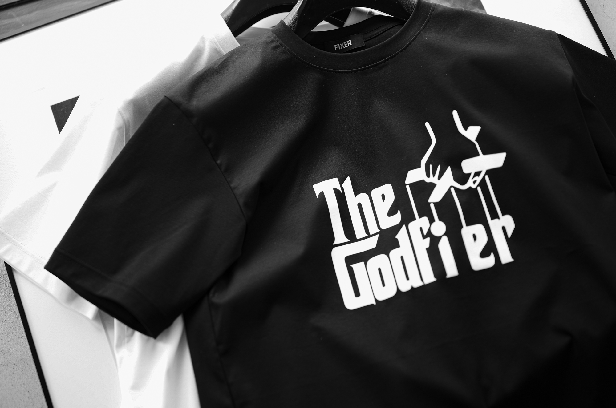 FIXER "FTS-09" "The Godfixer" フィクサー ゴットフィクサー ゴットファーザー TH GODFATHER Tシャツ スペシャル TEE ブラック ホワイト T SHIRTS 愛知 名古屋 Alto e Diritto altoediritto アルトエデリット