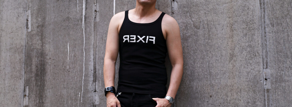 FIXER (フィクサー) FTT-01 Reverse Print Tank Top リバースプリントタンクトップ BLACK (ブラック) 【ご予約開始】【2024.8.10(Sat)～2024.8.25(Sun)】のイメージ