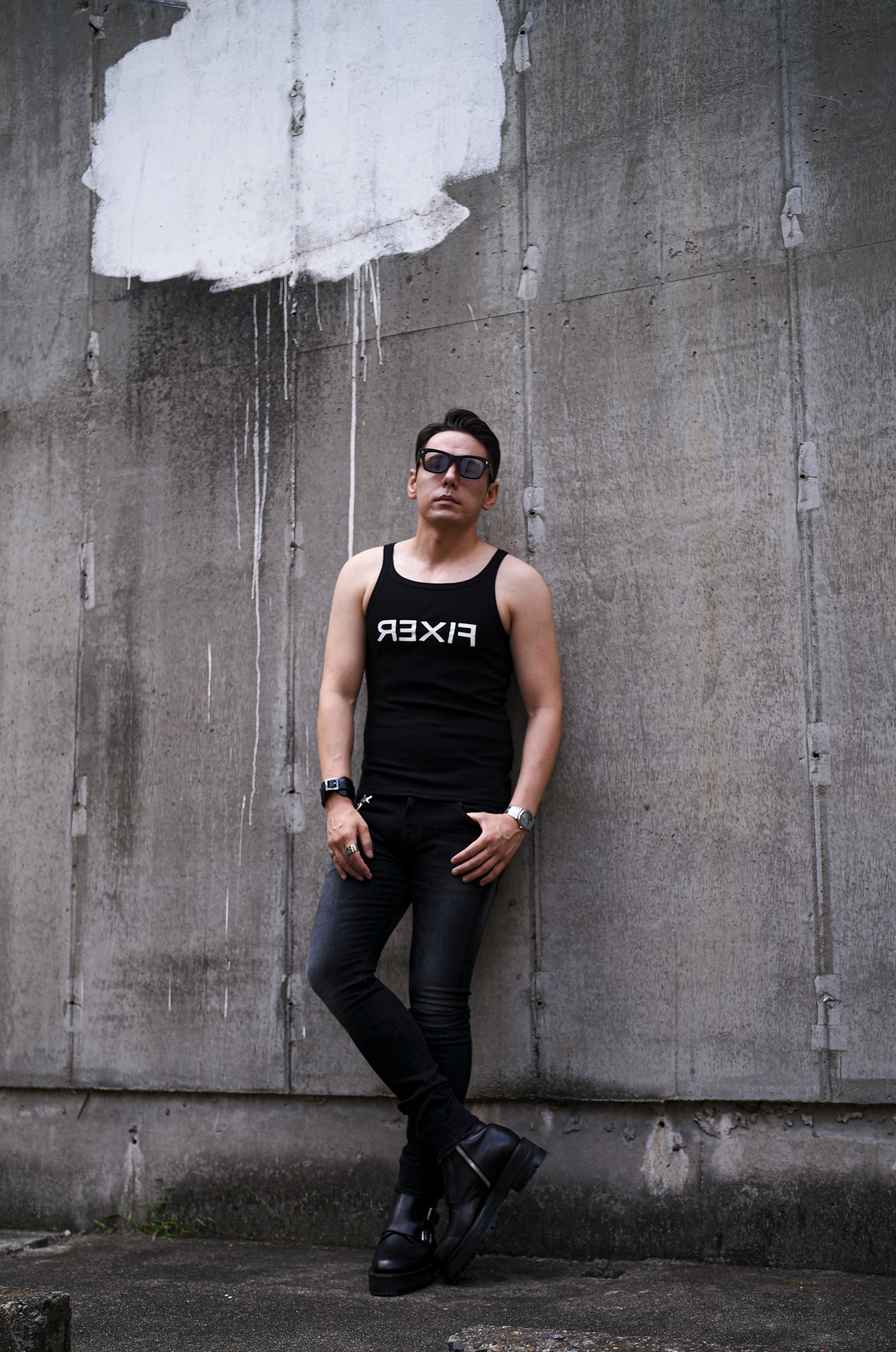 FIXER (フィクサー) FTT-01 Reverse Print Tank Top リバースプリントタンクトップ BLACK (ブラック) 【ご予約開始】【2024.8.10(Sat)～2024.8.25(Sun)】 愛知 名古屋 Alto e Diritto altoediritto アルトエデリット