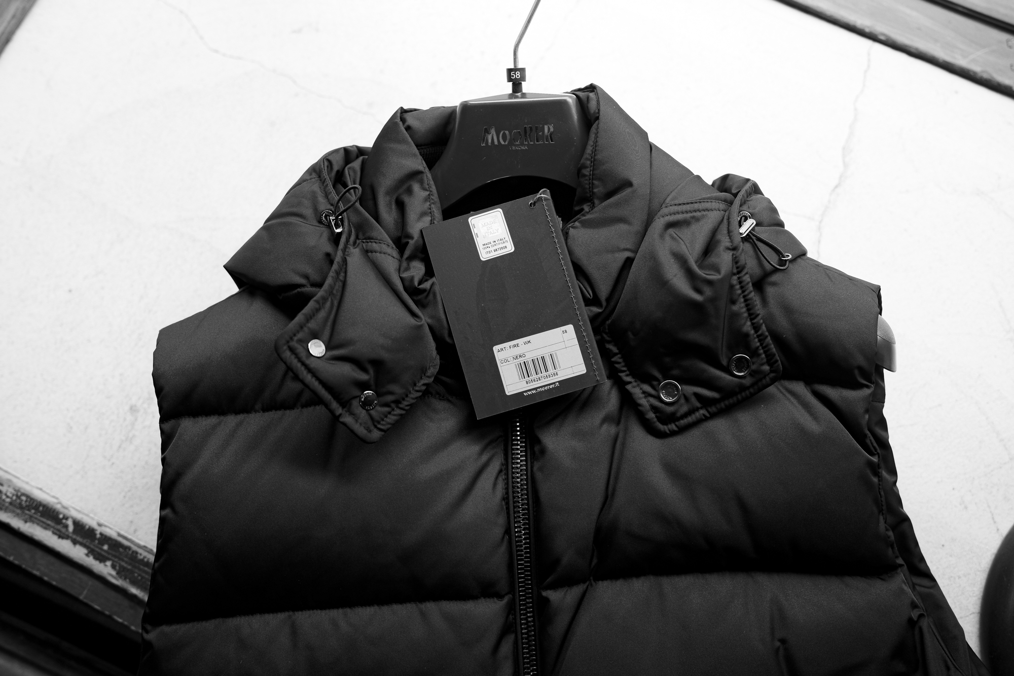 MOORER FIRE-WK Nylon Down Vest NERO 2024AW 【size,58】 ムーレー ファイヤー ナイロンダウンベスト ブラック 愛知 名古屋 Alto e Diritto altoediritto アルトエデリット