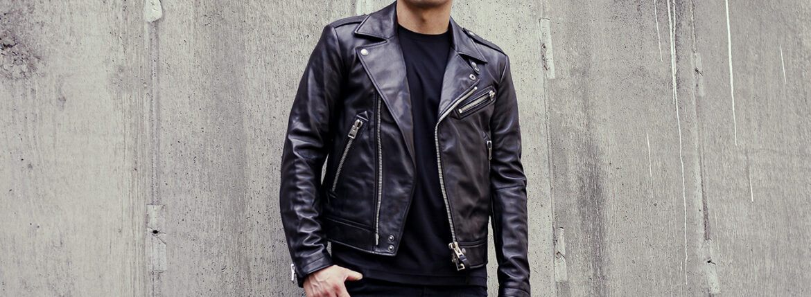 TOM FORD (トムフォード) NAPPA GRAIN LEATHER ASYMMETRIC BIKER (ナッパ グレイン レザー アシンメトリック バイカー) ラムレザー ダブル ライダース ジャケット BLACK (ブラック) Made in italy (イタリア製) 2024秋冬新作 愛知 名古屋 Alto e Diritto altoediritto アルトエデリット