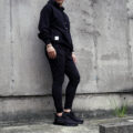 Volturno (ヴォルトゥルノ) Stretch Nylon Back Slim Biker Rib Pants ストレッチ ナイロン バイカー リブパンツ BLACK (ブラック) 2024春夏新作のイメージ