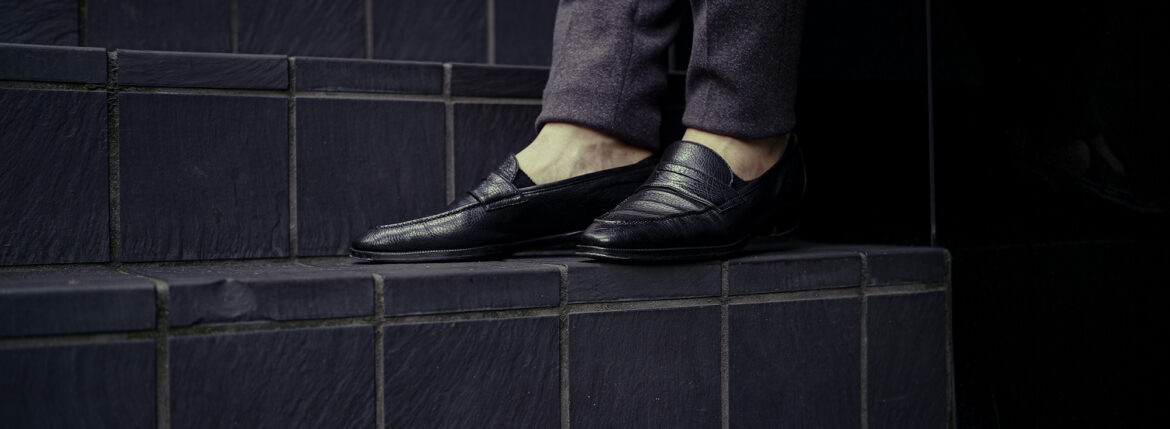 ENZO BONAFE(エンツォボナフェ) ART. EB-08 Coin Loafer コインローファー LAMA LEATHER ラマレザー ドレスシューズ ローファー NERO(ブラック) made in italy (イタリア製) 2024 愛知 名古屋 enzobonafe エンツォボナフェ eb08 ローファー