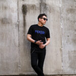 FIXER (フィクサー) FTS-02 FIXER Print Crew Neck T-shirt プリント Tシャツ BLACK × BLUE (ブラック × ブルー) 【ご予約開始】【2024.9.30(Mon)～2024.10.13(Sun)】フィクサー エフティーエス02 プリントクルーネック Tシャツ ブラック ブルー 青 東京限定 愛知 名古屋 Alto e Diritto altoediritto アルトエデリット