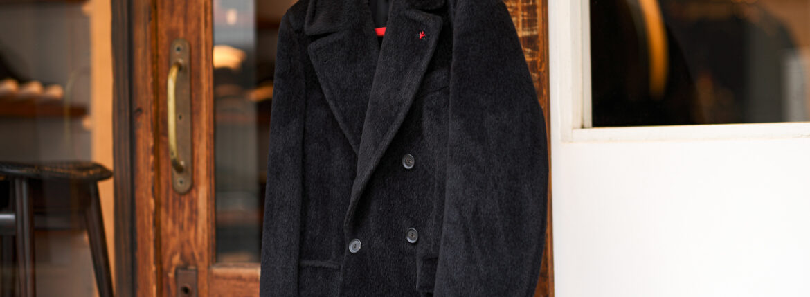 ISAIA (イザイア) MARSHAL PERUVIAN ALPACA (マーシャル) アルパカ ダブルブレスト コート BLACK (ブラック・990) Made in italy (イタリア製) 2024秋冬新作 【入荷しました】【フリー分発売開始】愛知 名古屋 Alto e Diritto altoediritto アルトエデリット