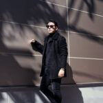 ISAIA (イザイア) PORTOFINO Mouton Coat (ポルトフィーノ ムートン コート) EXTERNAL CURLY SHEARLING ムートン チェスターコート BLACK (ブラック・990) 2023秋冬新作 【入荷しました】【フリー分発売開始】愛知 名古屋 Alto e Diritto altoediritto アルトエデリット コート 黒ムートン