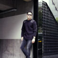 ISAMU KATAYAMA BACKLASH (イサムカタヤマ バックラッシュ) HANTING SWEATER シープレザーパッチ ニットハンティングセーター BLACK (ブラック)  2024秋冬新作のイメージ