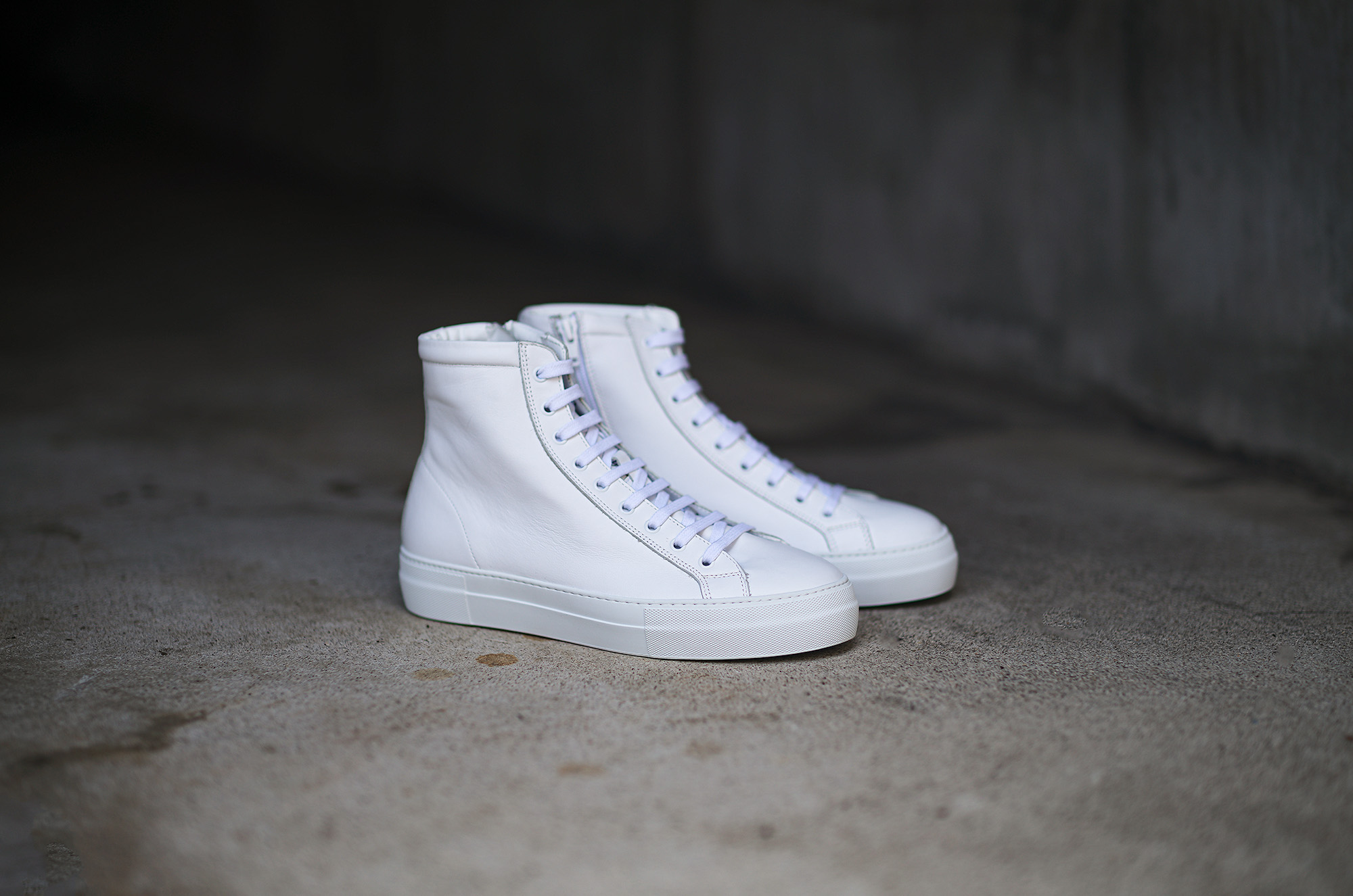 PELLICO SUNNY (ペリーコサニー) LOTUS HIGH CUT LEATHER SNEAKER ハイカット ジップアップ レザー スニーカー BIANCO (ホワイトカーフ×ホワイト) ハイカット ジップアップ レザー スニーカー  ペリーコサニー 愛知 名古屋 Alto e Diritto altoediritto アルトエデリット